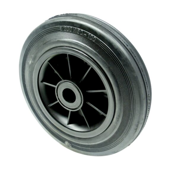 Roue multi usage caoutchouc noir Ø200 - Charge supportée 205 kg - CIME
