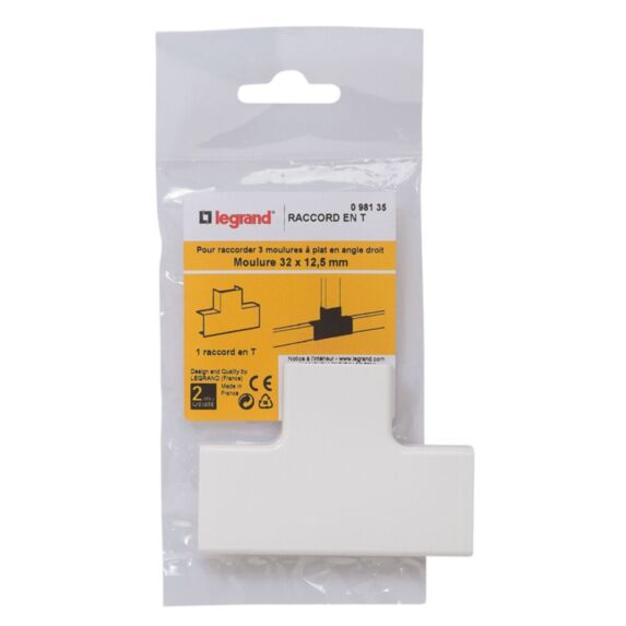 Raccord en t pour moulure 32x12.5mm - LEGRAND