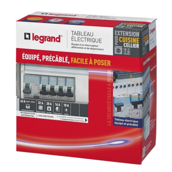 Coffret equipe 1 rangee extension 2 pieces - LEGRAND