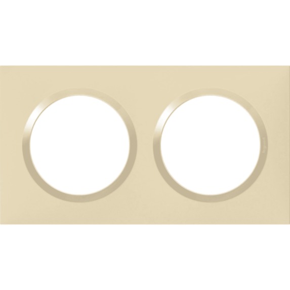 Plaque 2 postes Dooxie coloris dune - LEGRAND