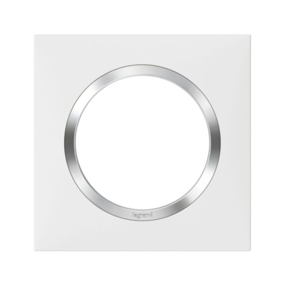 Plaque 1 poste blanc chrome dooxie - LEGRAND