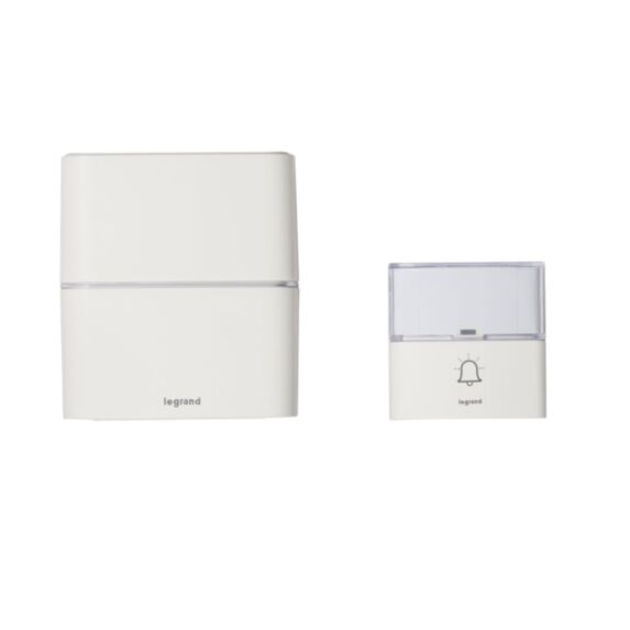 Kit carillon sonnette radio sans fil à piles blanc - LEGRAND