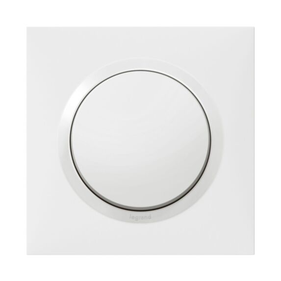 Interrupteur dooxie plaque carrée blanche Legrand