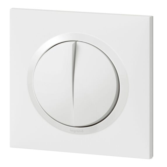 Double va et vient 10A blanc complet Dooxie