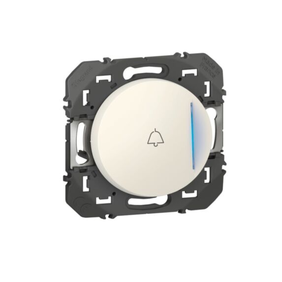 Bouton poussoir Dooxie avec marquage sonnette blanc composable - LEGRAND 