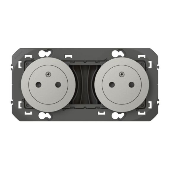 Prise double 2P+T ba preca alu cpo Dooxie - LEGRAND