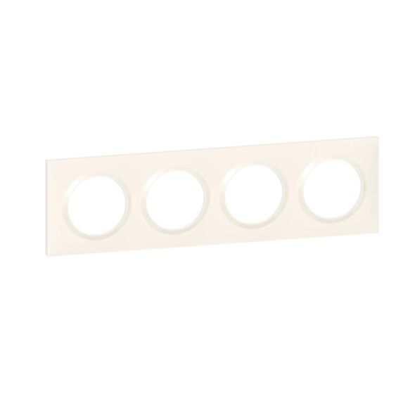 Plaque de finition Dooxie 4 postes blanc
