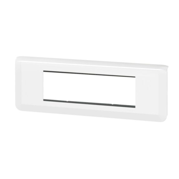 Plaque avec Support Mosaic 6 Modules Montage Horizontal Blanc