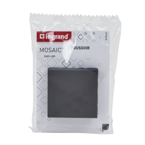 Poussoir Simple Mosaic Composable 2 Modules Noir