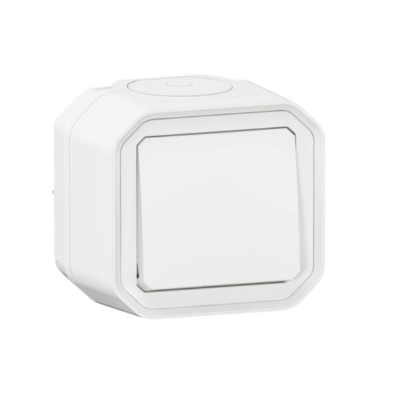 Interrupteur va-et-vient Plexo complet saillie blanc 10A - LEGRAND