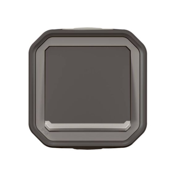Poussoir NO lumineux Plexo complet saillie anthracite 10A - LEGRAND