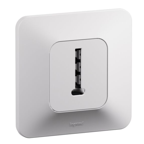 Prise téléphone 8 contacts en T Neptune blanc - LEGRAND