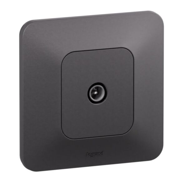 Prise télévision simple étoile Neptune noir - LEGRAND