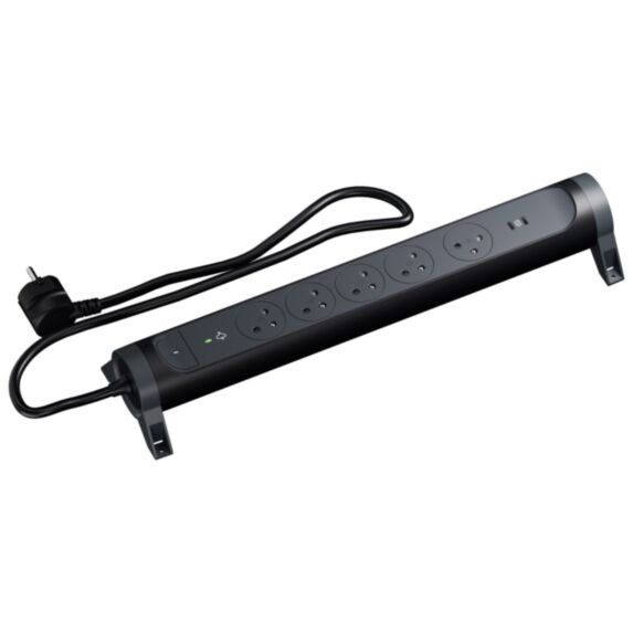 Multiprise bloc rotatif 5x2P+T noir - LEGRAND