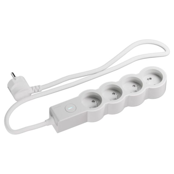 Multiprise FB 4x2P+T blanc/gris 1,5m - LEGRAND