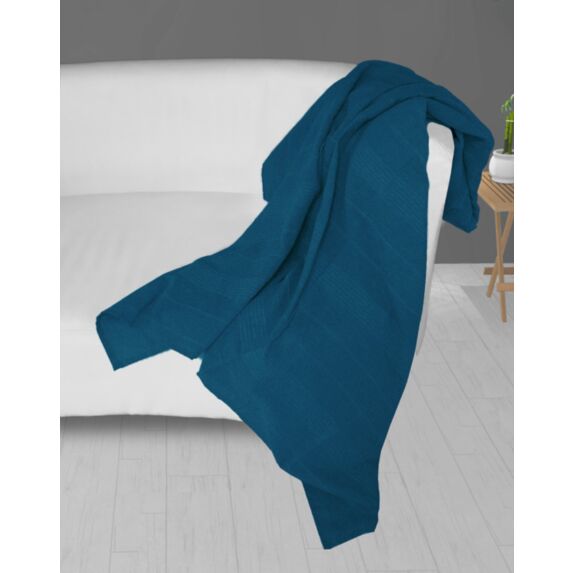 Plaid 140x200 cm Adèle bleu - SOLEIL D'OCRE