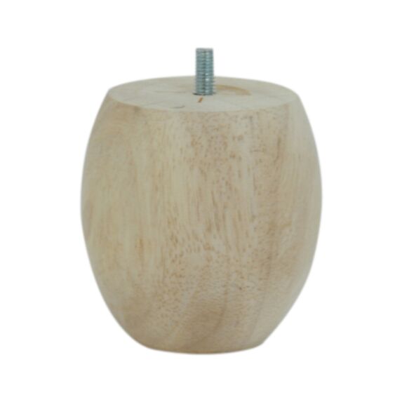 Pied de meuble boule bois brut H.90 Ø85mm - BAR PLUS