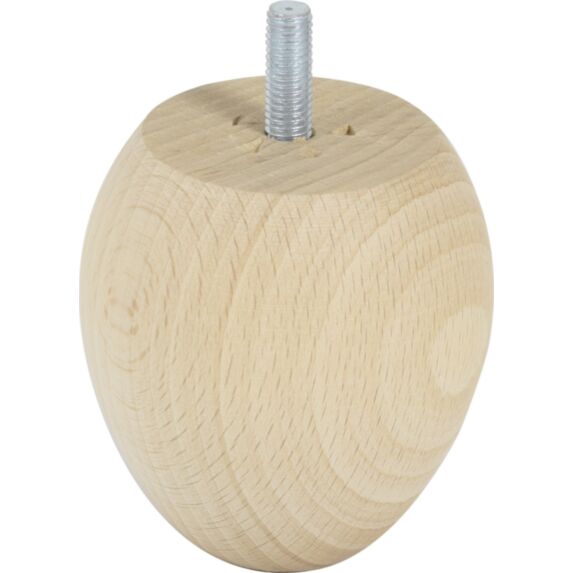 Pied de meuble boule bois brut H.70 Ø70mm - BAR PLUS