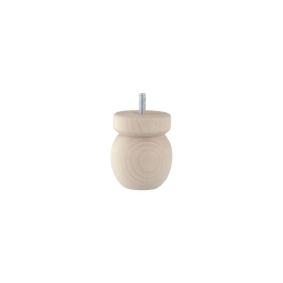 Pied de lit boule collerette H.80 Ø68mm - EVOLUDIS
