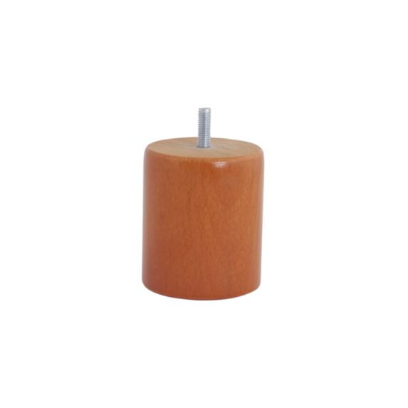 Pied de lit cylindrique merisier H.80 Ø68mm - EVOLUDIS