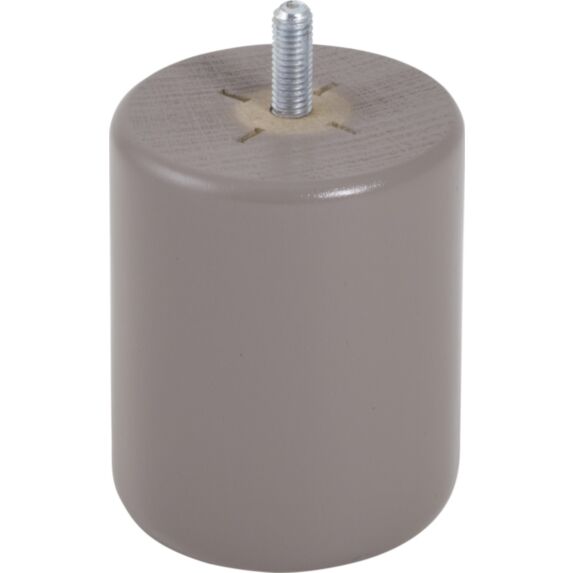 Pied de meuble cylindrique bois taupe H.80 Ø68mm - BAR PLUS