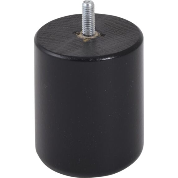Pied de meuble cylindrique bois noir H.80 Ø68mm - BAR PLUS