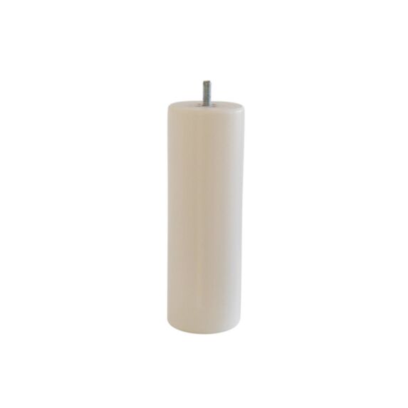 Pied de lit cylindrique blanc H.200 Ø68 mm - EVOLUDIS