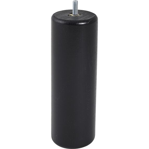 Pied de lit cylindrique bois noir H.200 Ø68mm - BAR PLUS