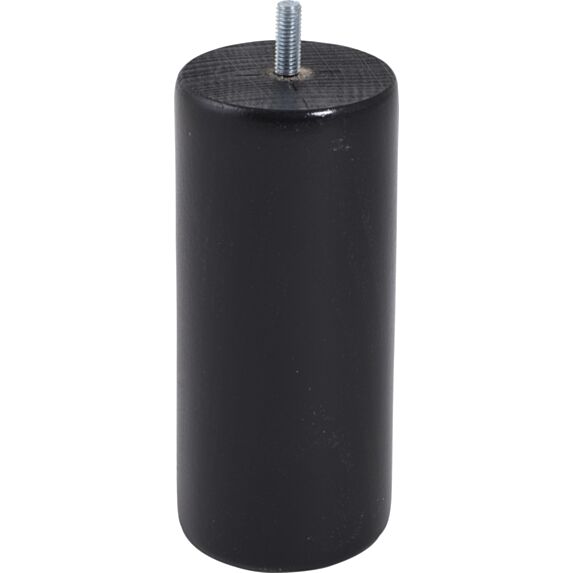 Pied de lit cylindrique bois noir H.150 Ø68mm - BAR PLUS