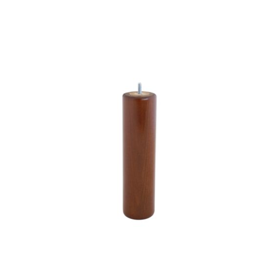 Pied de lit cylindrique noyer h250 Ø68 mm - EVOLUDIS