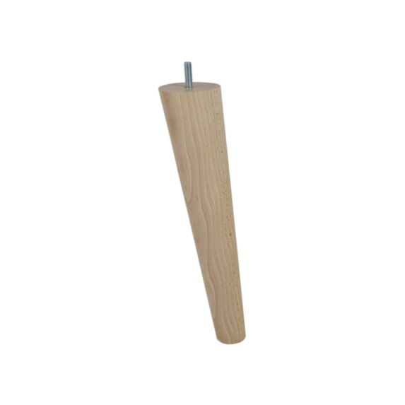 Pied de lit fuseau incliné bois brut H.250 Ø60mm - BAR PLUS
