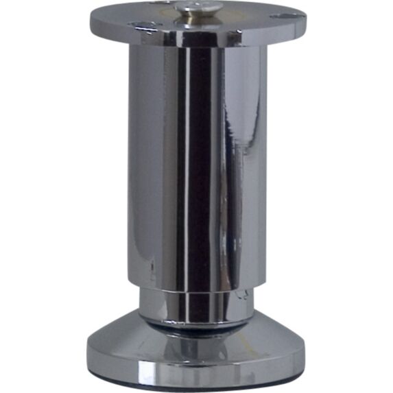 Pied de meuble réglable chromé h100/115 Ø58mm - BAR PLUS