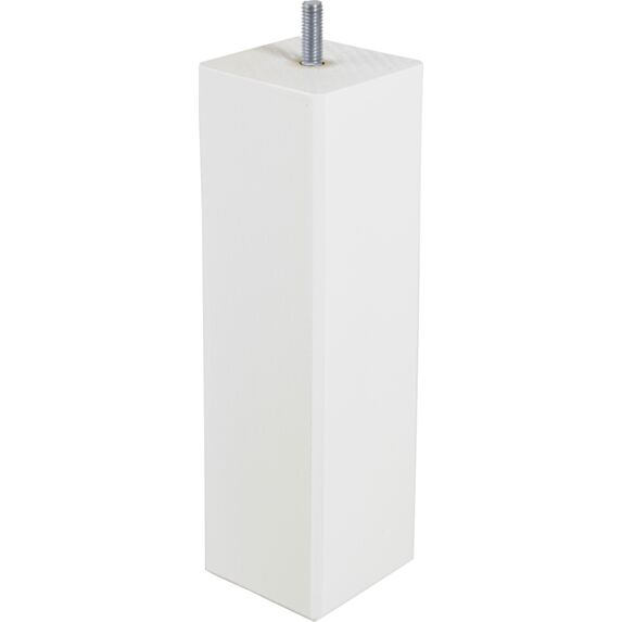 Pied de lit carré bois blanc H.200 60x60mm - BAR PLUS