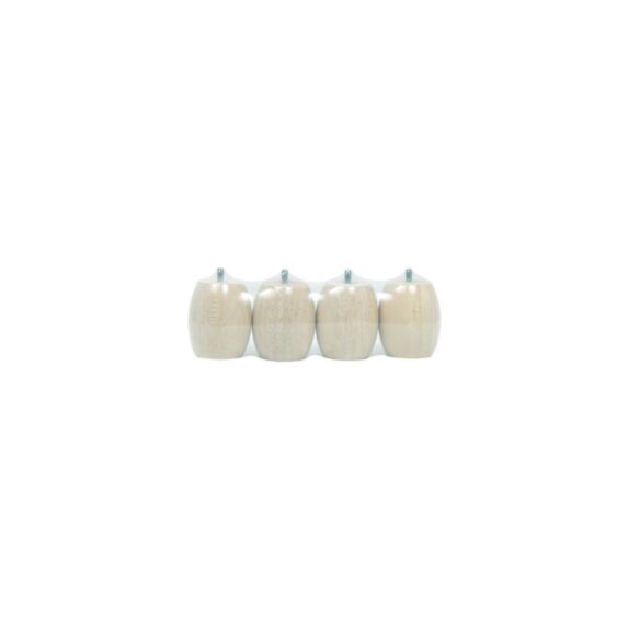 Pied de meuble modèle 06 brut H.80 Ø68 mm - x4 - EVOLUDIS