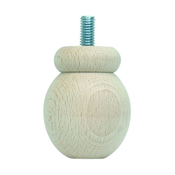 Pied de meuble modèle 06 brut H.55 Ø42 mm - EVOLUDIS