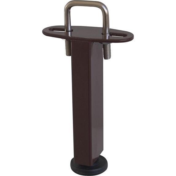 Pied de lit central métal brun H.150/250 20x40mm - BAR PLUS