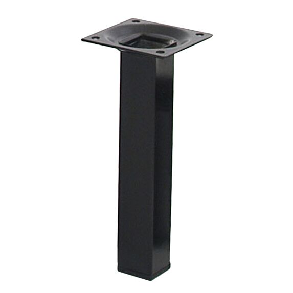 Pied carré métal noir H.150 25x25 mm - EVOLUDIS