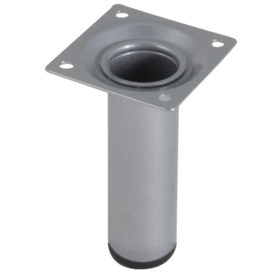 Pied cylindrique métal gris H.100 Ø30 mm - EVOLUDIS