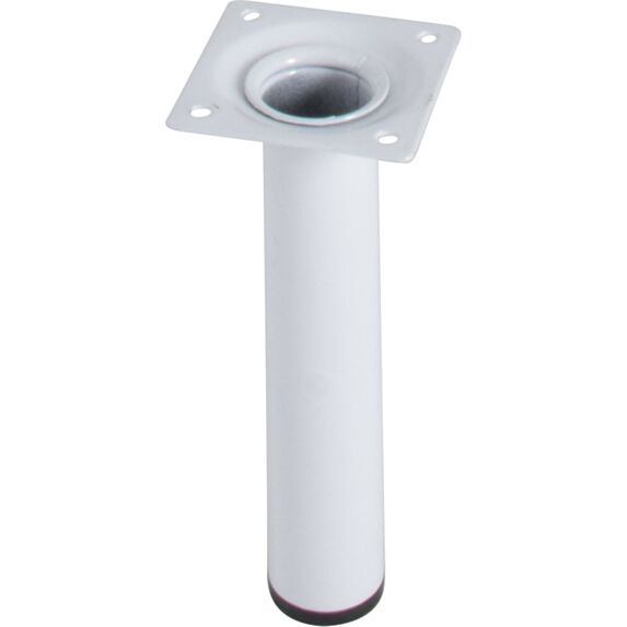 Pied cylindrique métal blanc H.150 Ø30 mm - EVOLUDIS