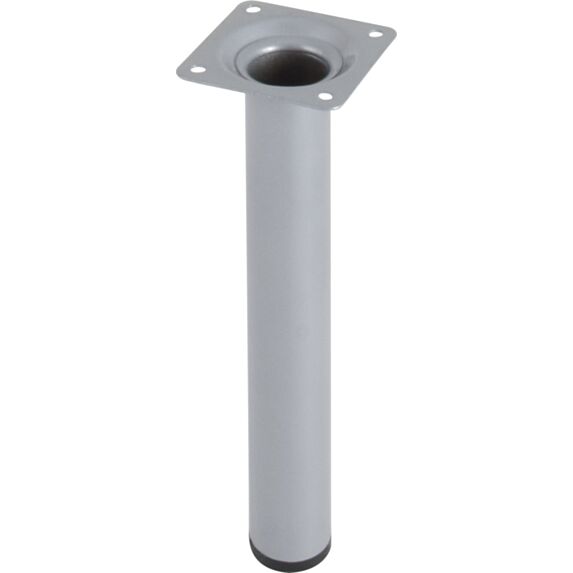 Pied cylindrique métal gris H.200 Ø30 mm - EVOLUDIS