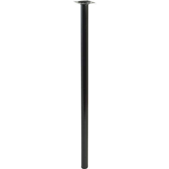 Pied cylindrique métal noir H.700 Ø30 mm - EVOLUDIS
