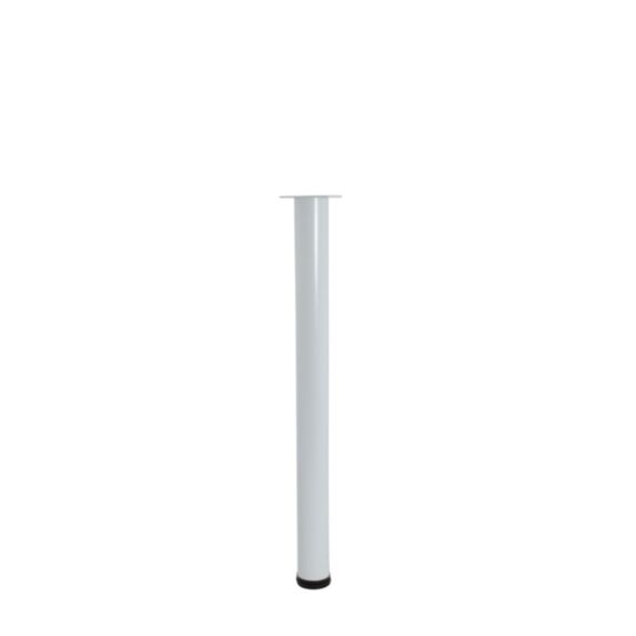 Pied cylindrique métal blanc h.700 Ø60 mm - EVOLUDIS