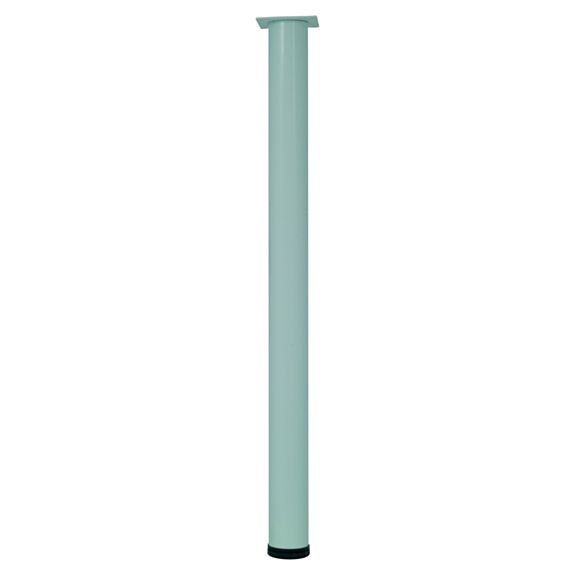 Pied cylindrique métal blanc H.800 Ø60 mm - EVOLUDIS