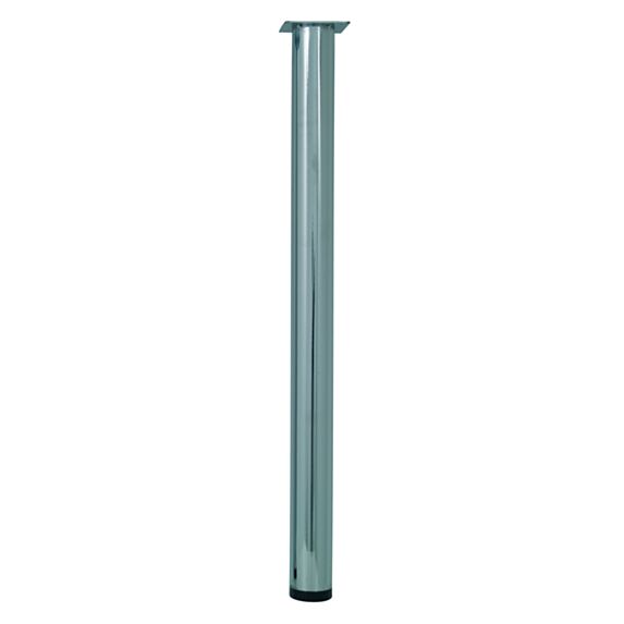 Pied cylindrique métal chromé H.800 Ø60 mm - EVOLUDIS