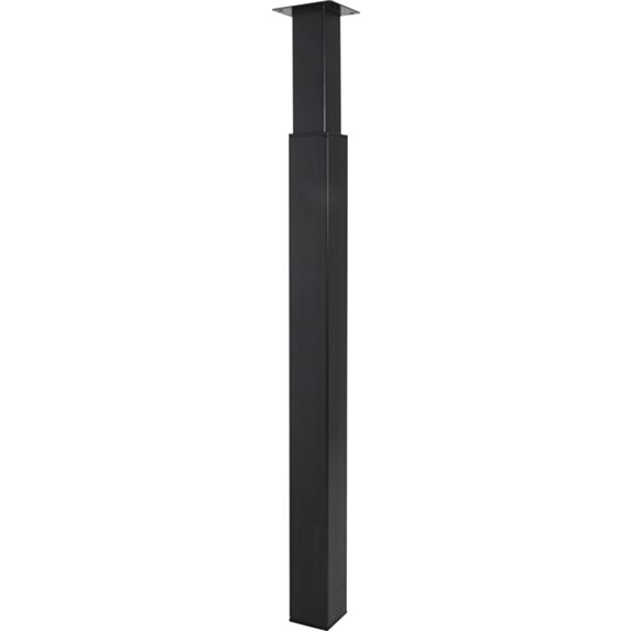 pied métal carre réglable noir h700 60x60