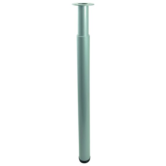 Pied acier cylindrique  réglable hauteur 700/1100 mm Ø60 mm gris alu - BAR PLUS