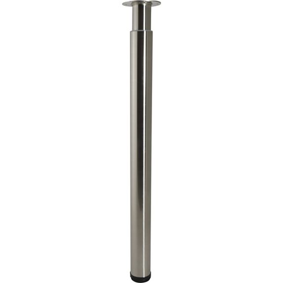 Pied métal cylindrique réglable chrome H.705-1100 ∅60 - BAR PLUS