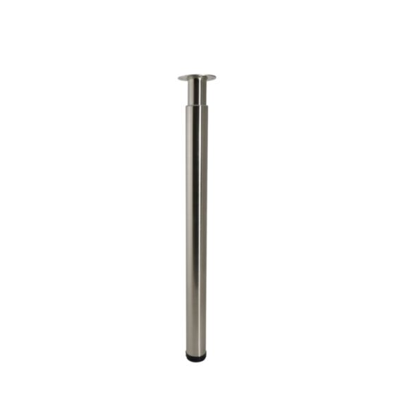 Pied table cylindrique réglable H70-110cm Ø60mm alu brossé - BAR PLUS