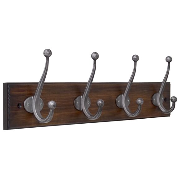 portemanteau cacao bois vieilli 4 têtes