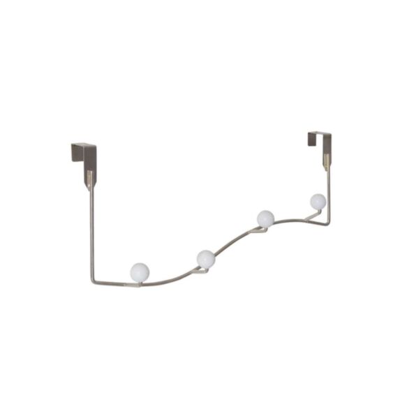 Portemanteau 4 patères à suspendre Gouache Chromé Blanc